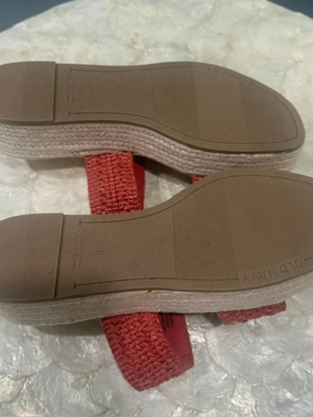 Old Navy Women’s Orange Espadrilles NWOT Size 8